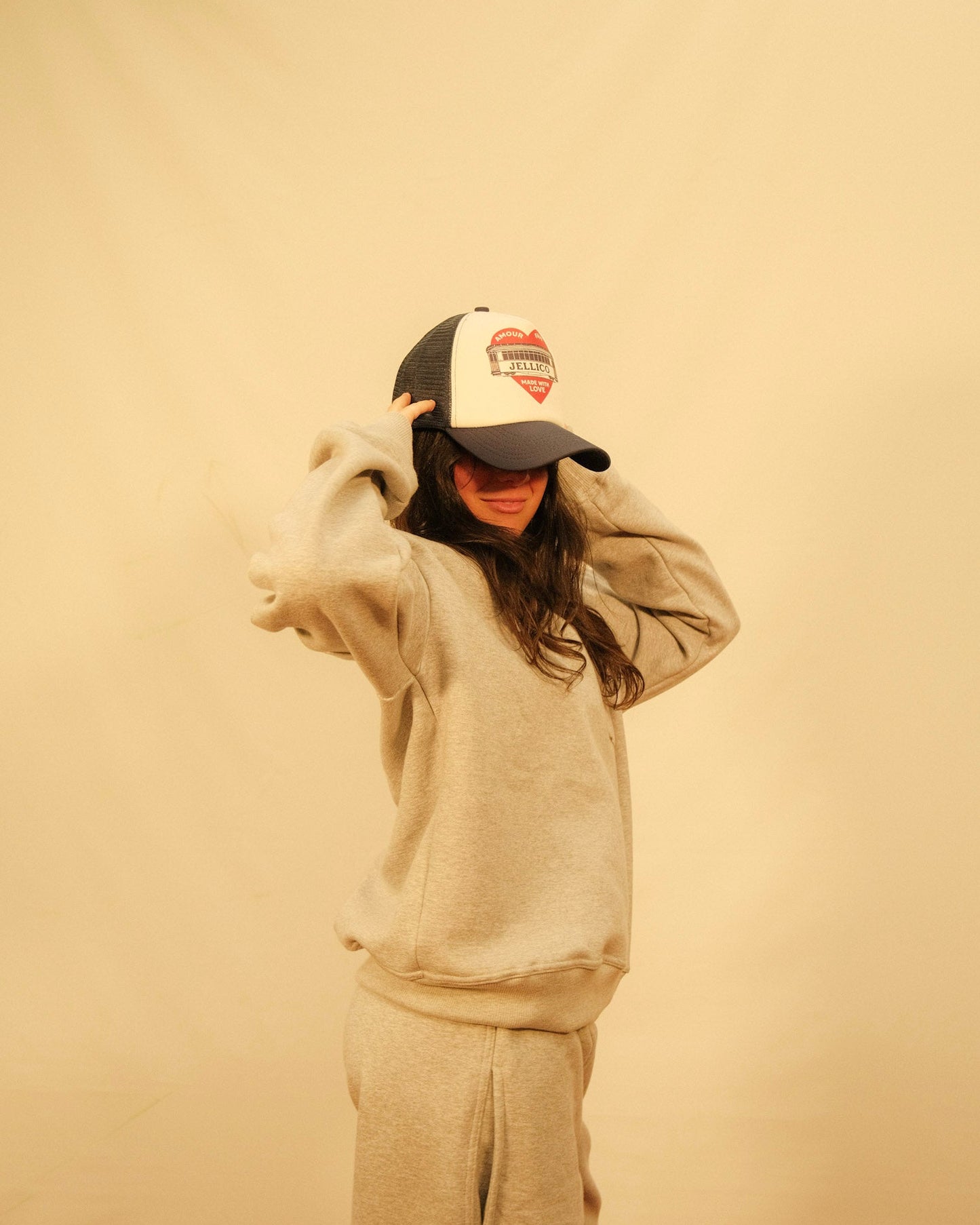 Navy Jellico Heart Trucker