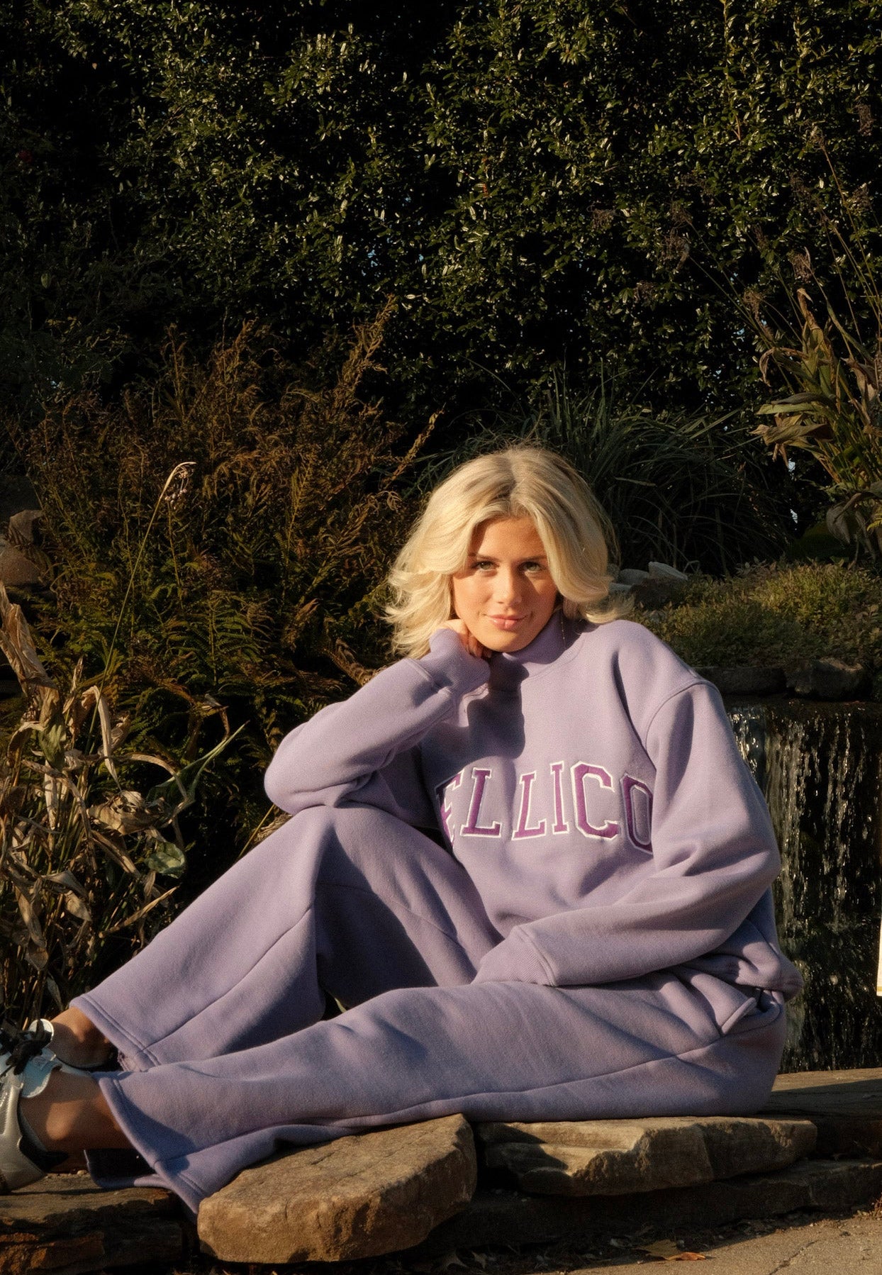 Purple Low Waist Sweats