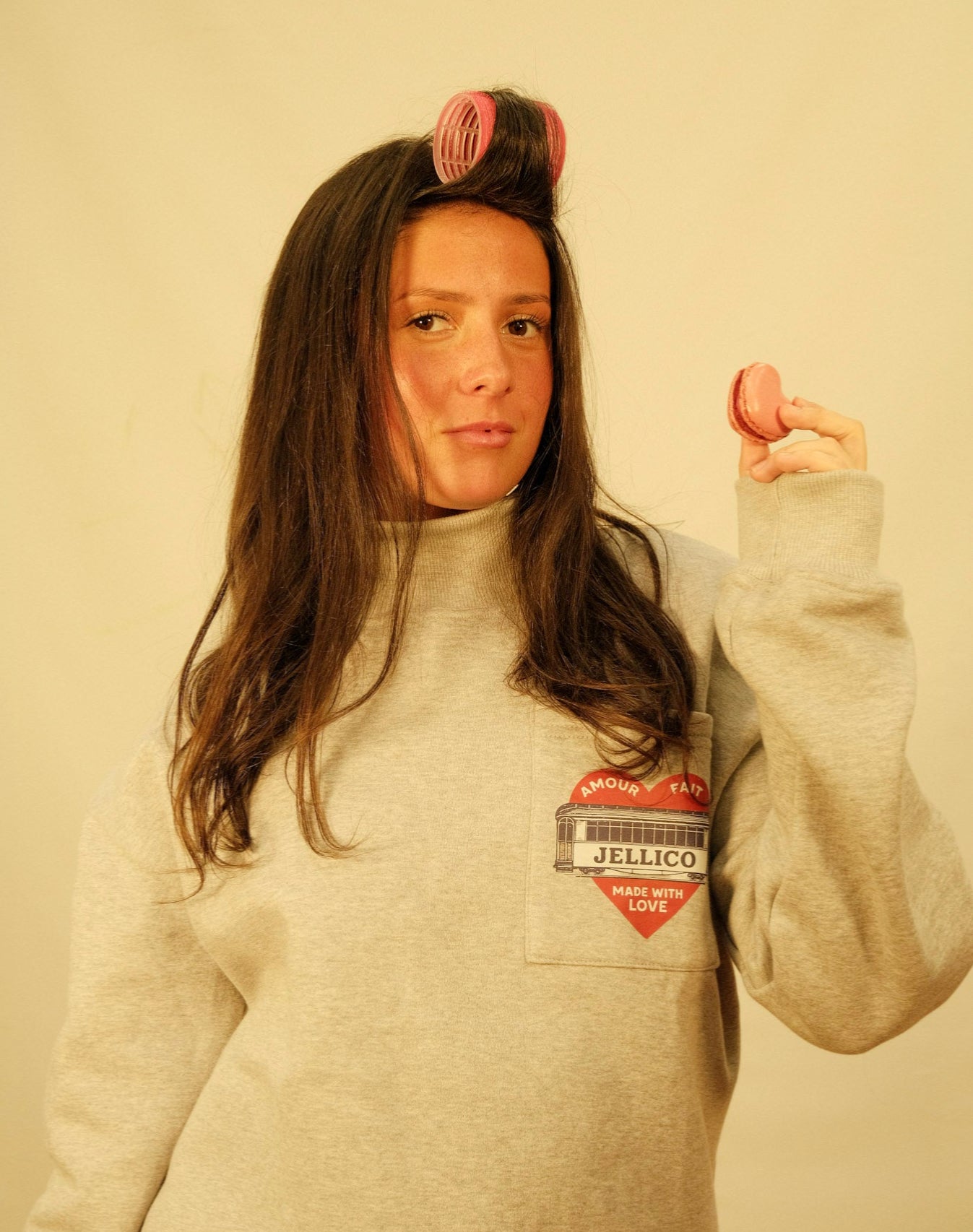 Heather Grey Jellico Pocket Mockneck