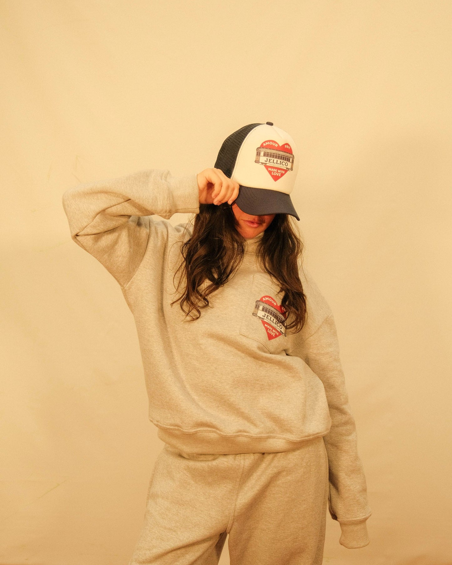 Navy Jellico Heart Trucker